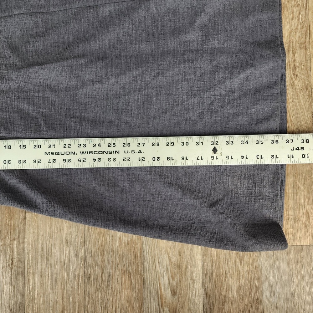 Peserico Gray Textured Cotton Blend Short Sleeve Shift Dress Made in Italy Sz 46 - Picture 9 of 14
